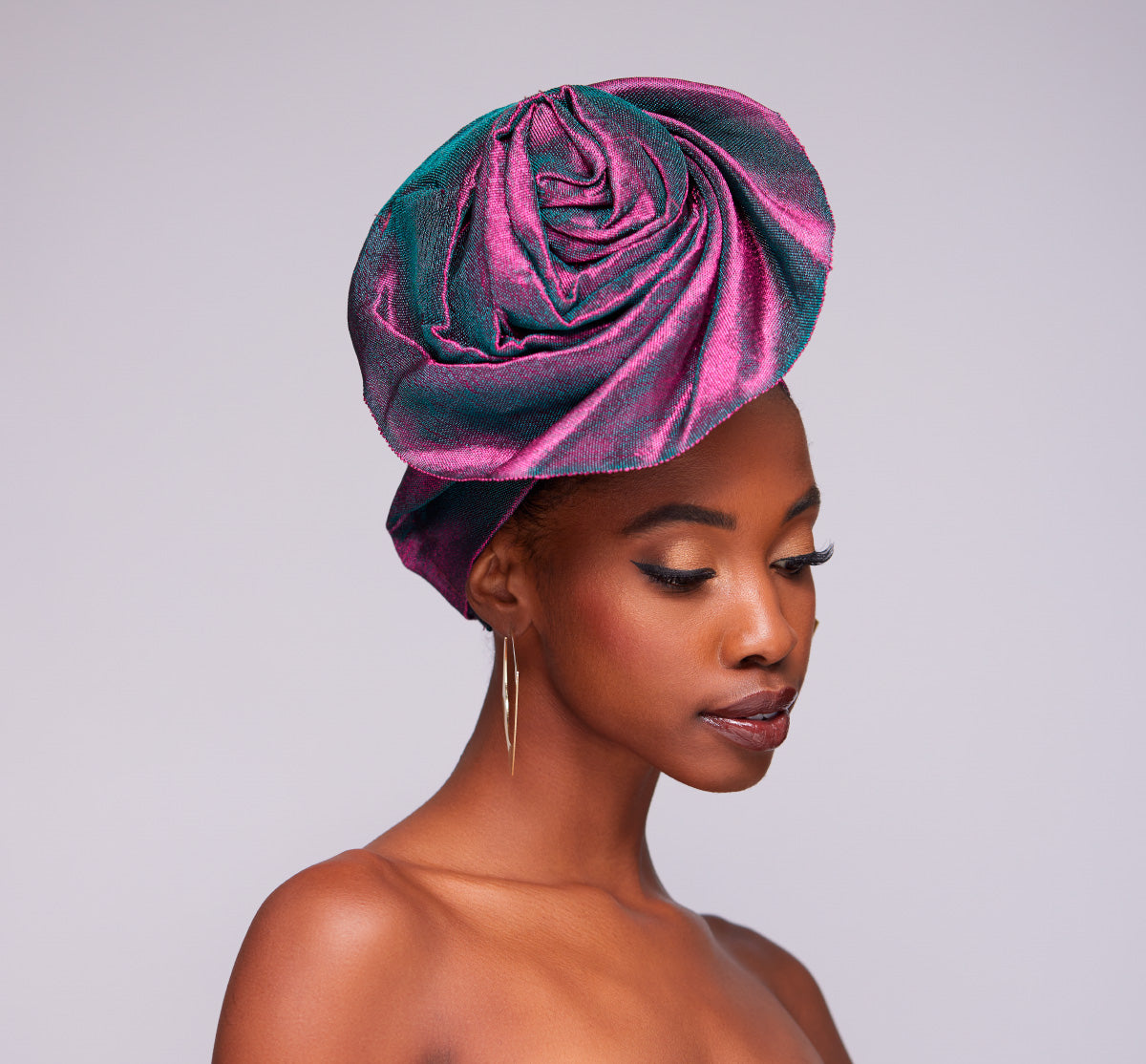 Angelina Swann rose style gele