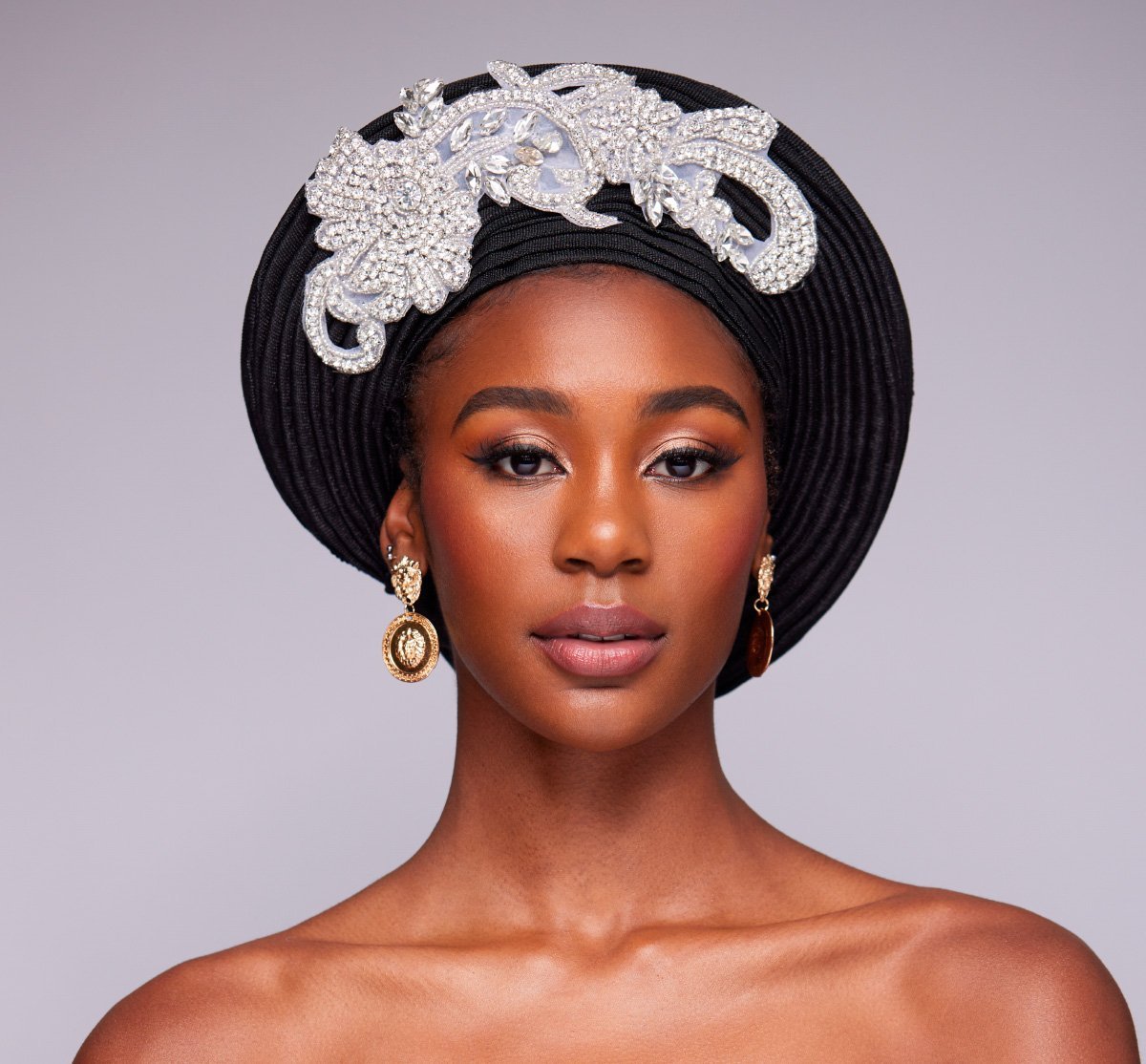 Angelina Swann-Onyx Black gele