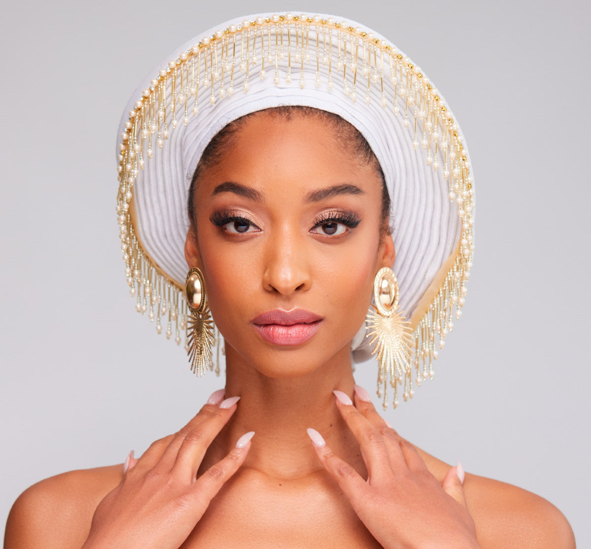Angelina Swann-Pearl White gele