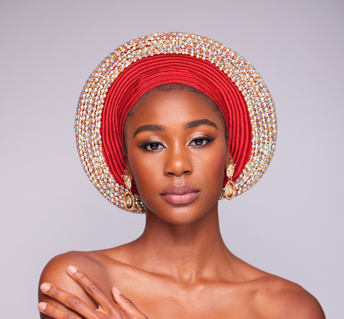 Angelina Swann luxury African gele with crystals